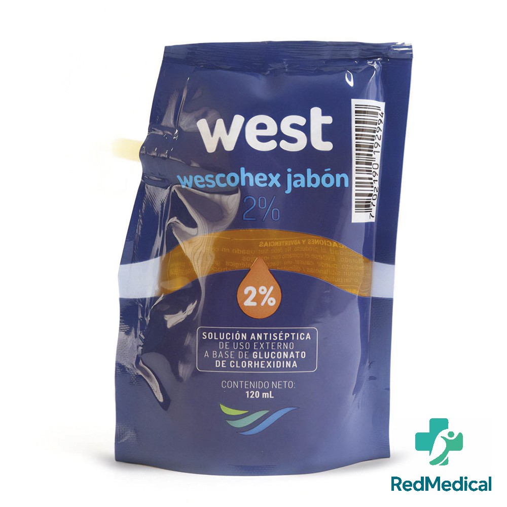 WESCOHEX JABON 2% 120ML BOLSA