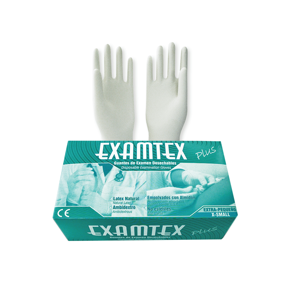 GUANTES LATEX EXAMTEX XS
