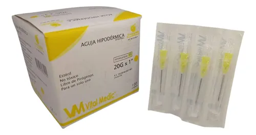 AGUJA HIPODERMICA ESTERIL 20GX1