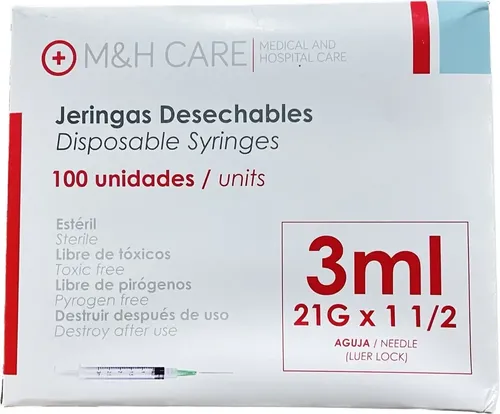 JERINGA 3ML AGUJA 23 M&H