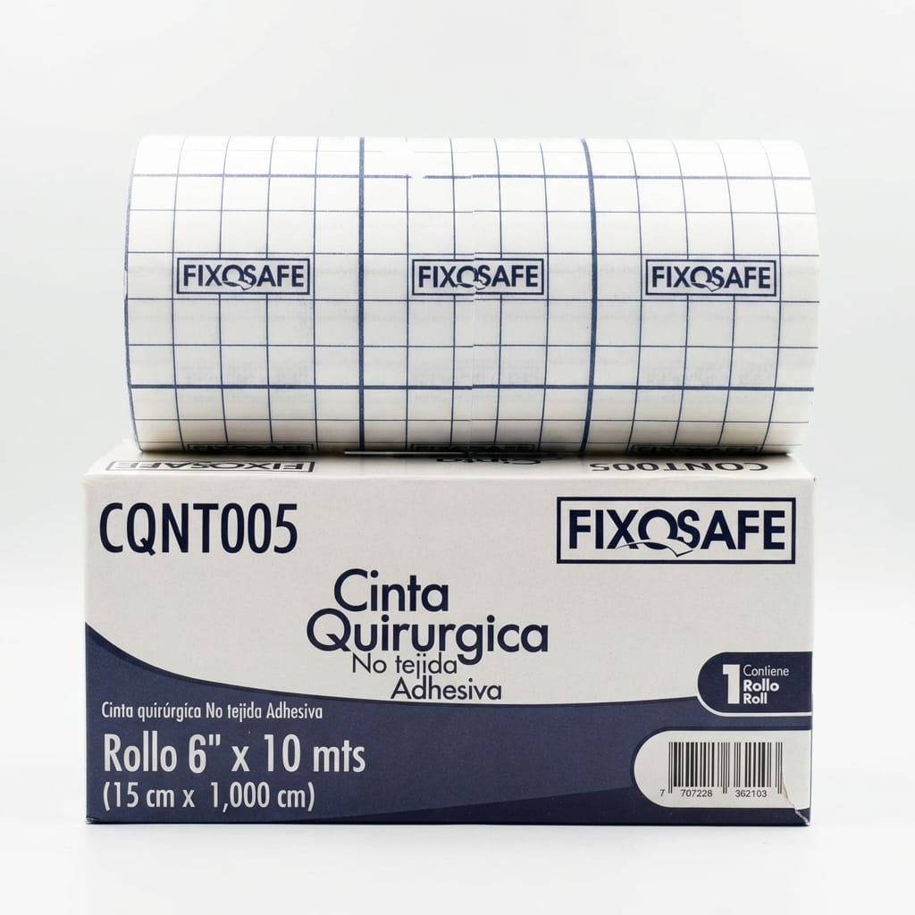 CINTA NO TEJIDA ADHESIVA FIXOSAFE ROLLO 6*10MTS