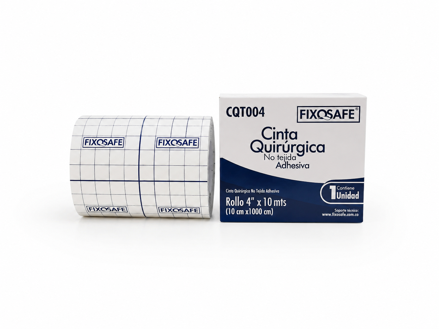 CINTA NO TEJIDA ADHESIVA FIXOSAFE ROLLO 4*10MTS