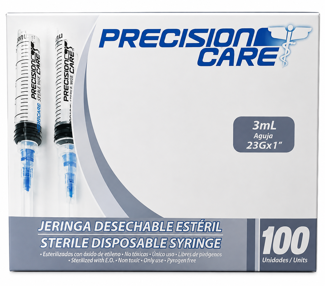 JERINGA 3ML AGUJA 23G (AZUL)