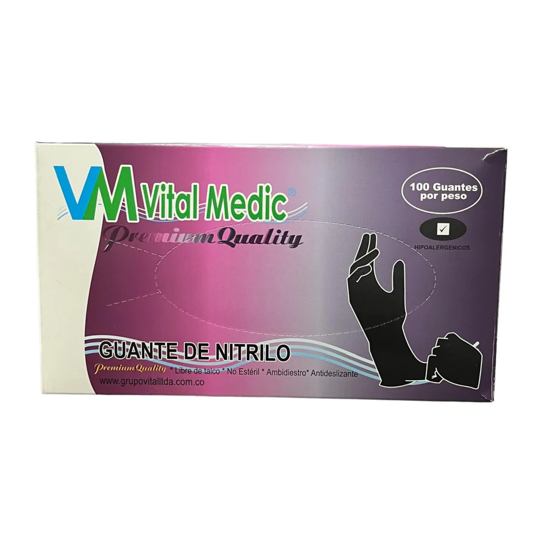 GUANTES DE NITRILO S NEGRO