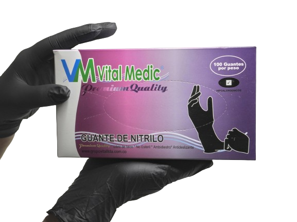 GUANTES DE NITRILO L NEGRO